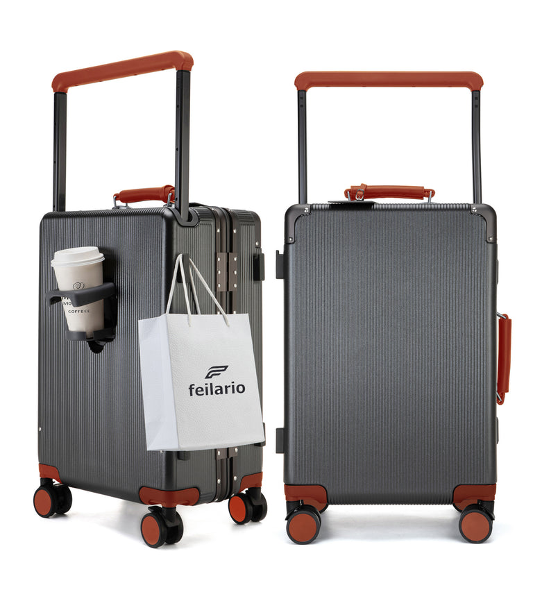 Aluminum Frame Wide Handle Spinner Luggage