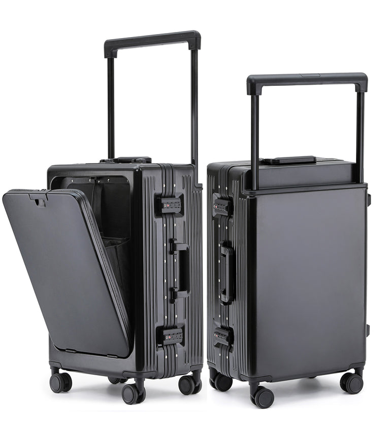 Wide Handle Aluminum Frame Carry-On Luggage