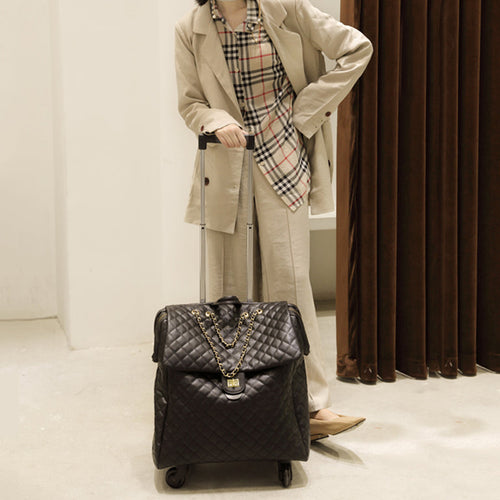 Embroidered Leather Underseat Duffel