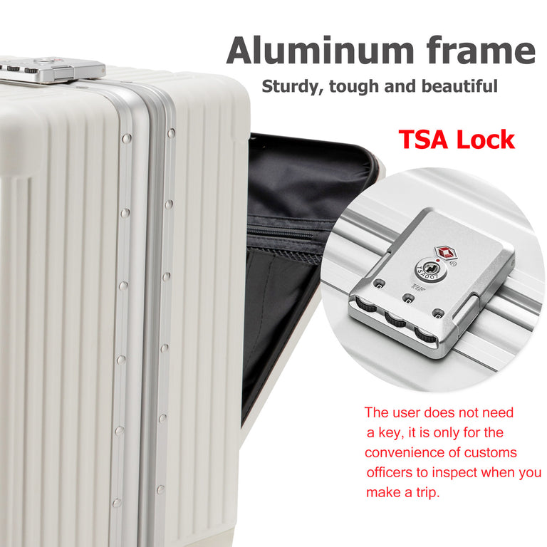 All-in-One Aluminum Spinner Carry-On Luggage